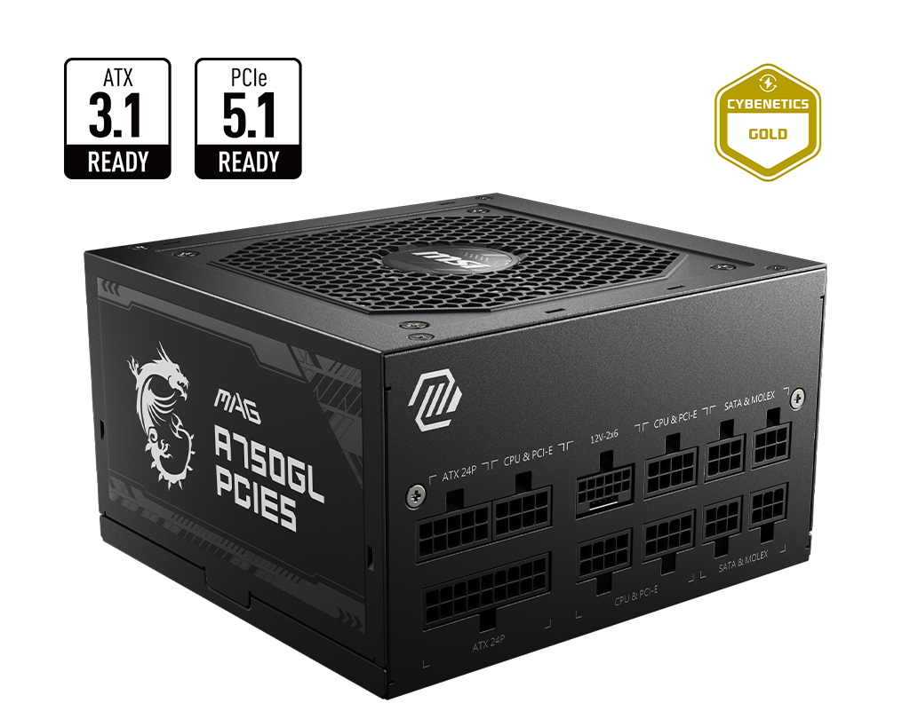 ספק כוח MSI MAG A750GL 750W Gold PCIE5