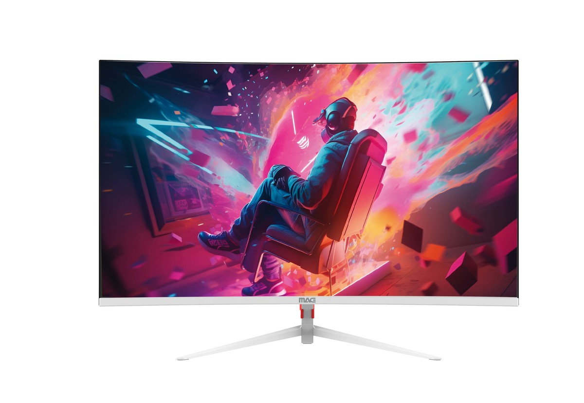 מסך גיימינג לבן MAG 27'' FHD IPS 300Hz 1MS SPK White 3Y-OS