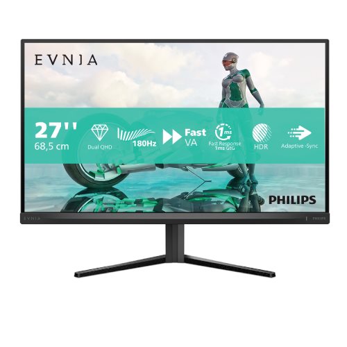 מסך גיימינג Philips Evnia 27M2N3500NL 27'' 2K-QHD VA 180Hz 0.5MS 3Y-OS