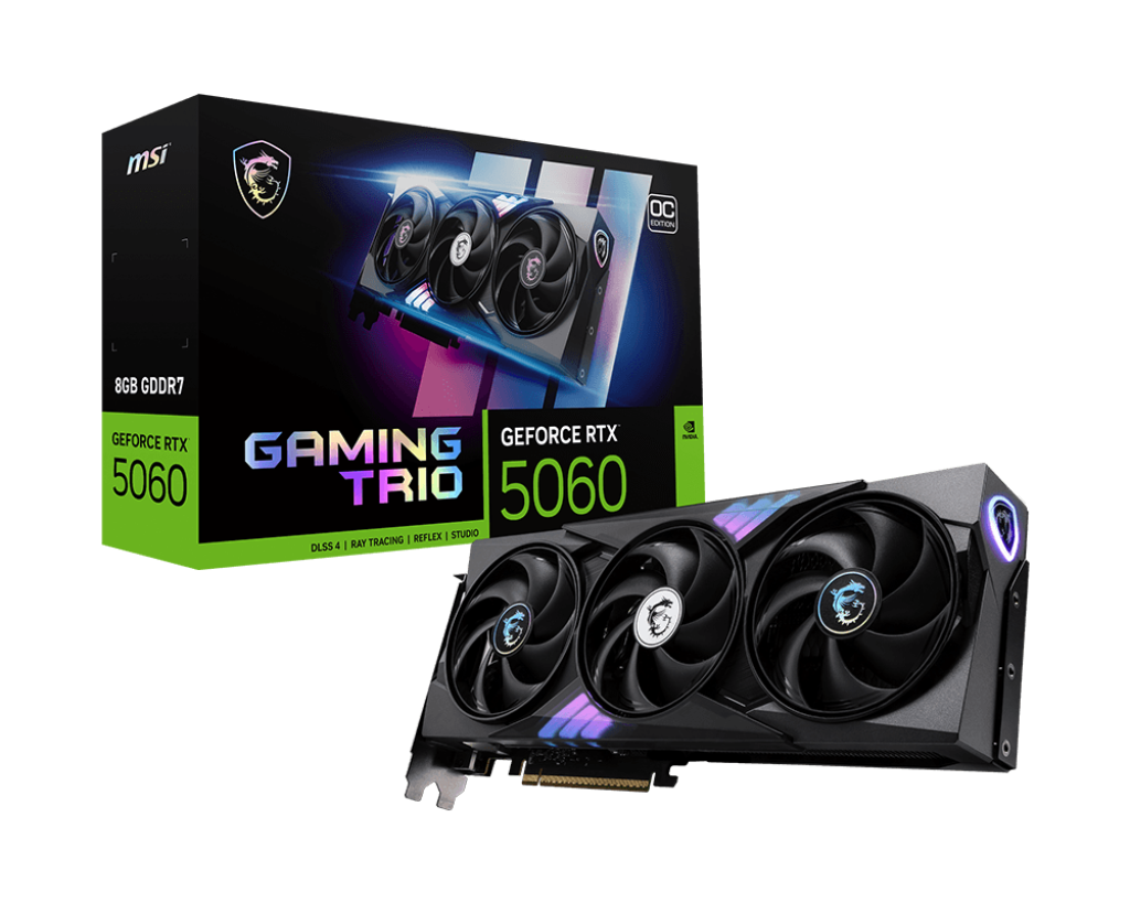 כרטיס מסך MSI GeForce RTX 5060 8G Gaming TRIO OC