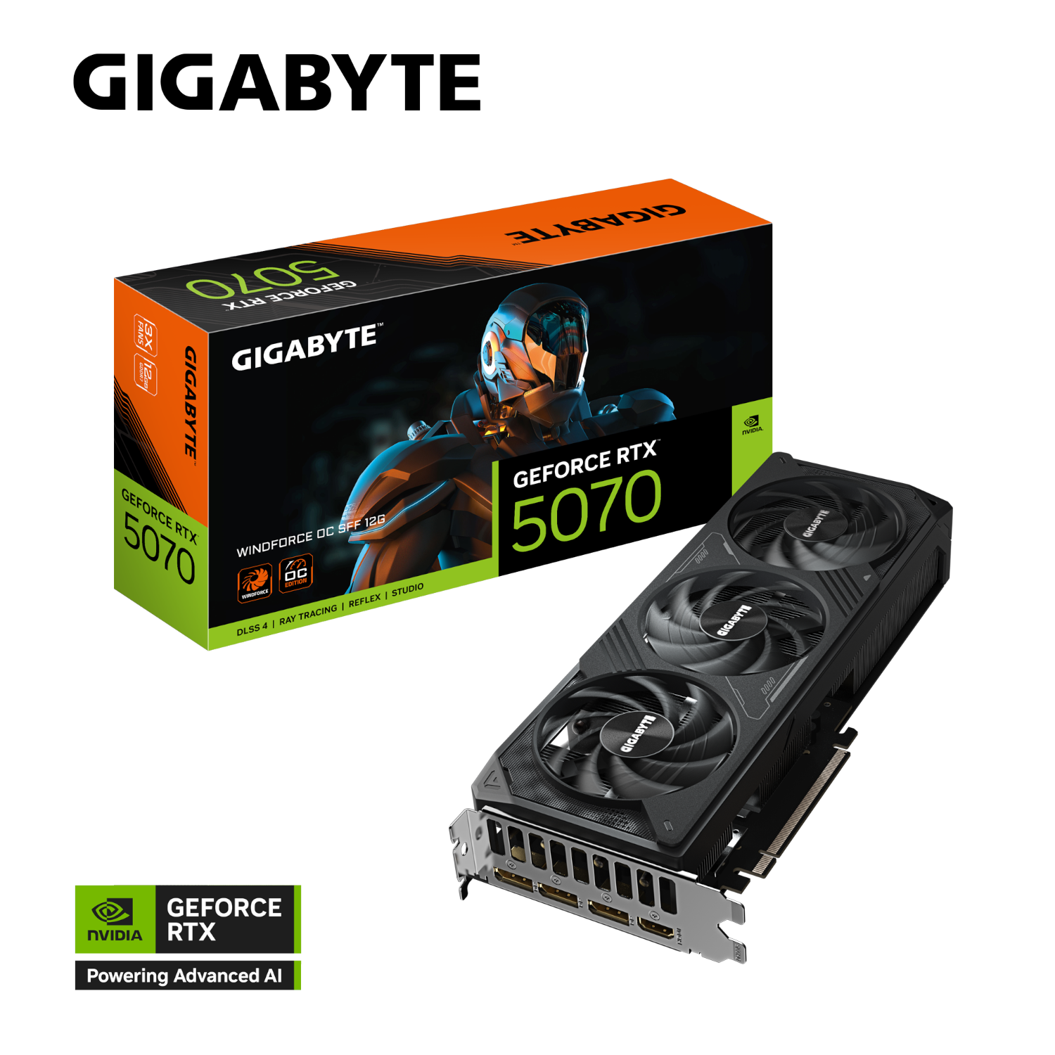 כרטיס מסך Gigabyte GeForce RTX 5070 12GB WindForce OC SFF
