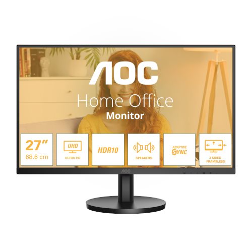 מסך AOC U27B3M 27'' IPS 4K-UHD HDR 3Y-OS