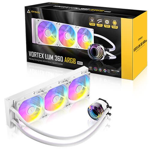קירור נוזלי לבן Antec VORTEX LUM 360 ARGB 280W TDP White