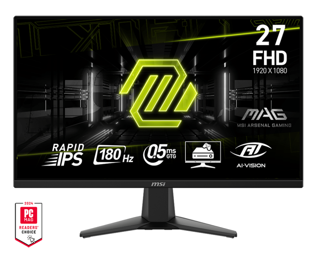 מסך גיימינג MSI MAG 275F 27'' FHD Rapid IPS 180Hz 0.5MS 3Y