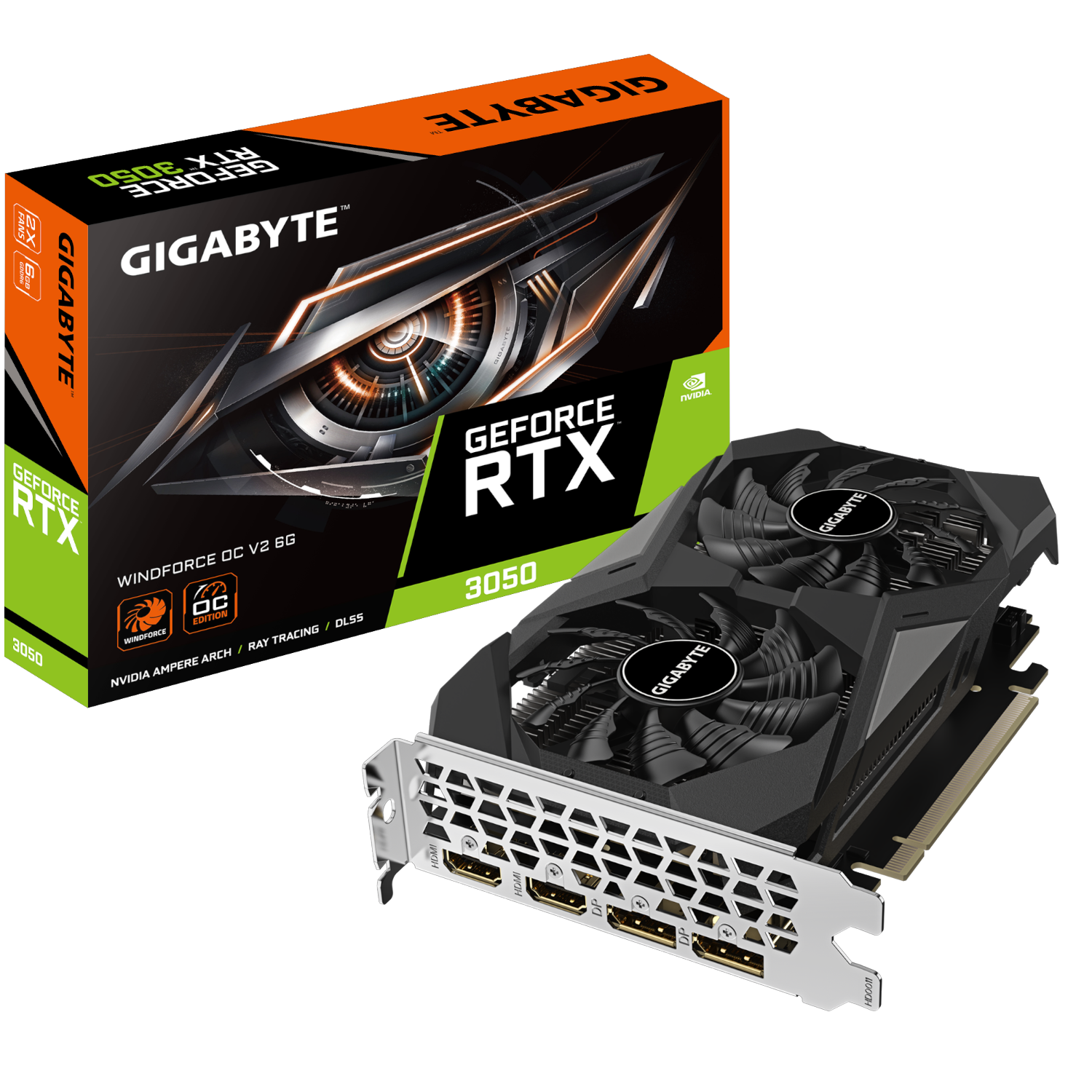 כרטיס מסך Gigabyte GeForce RTX 3050 6GB WindForce