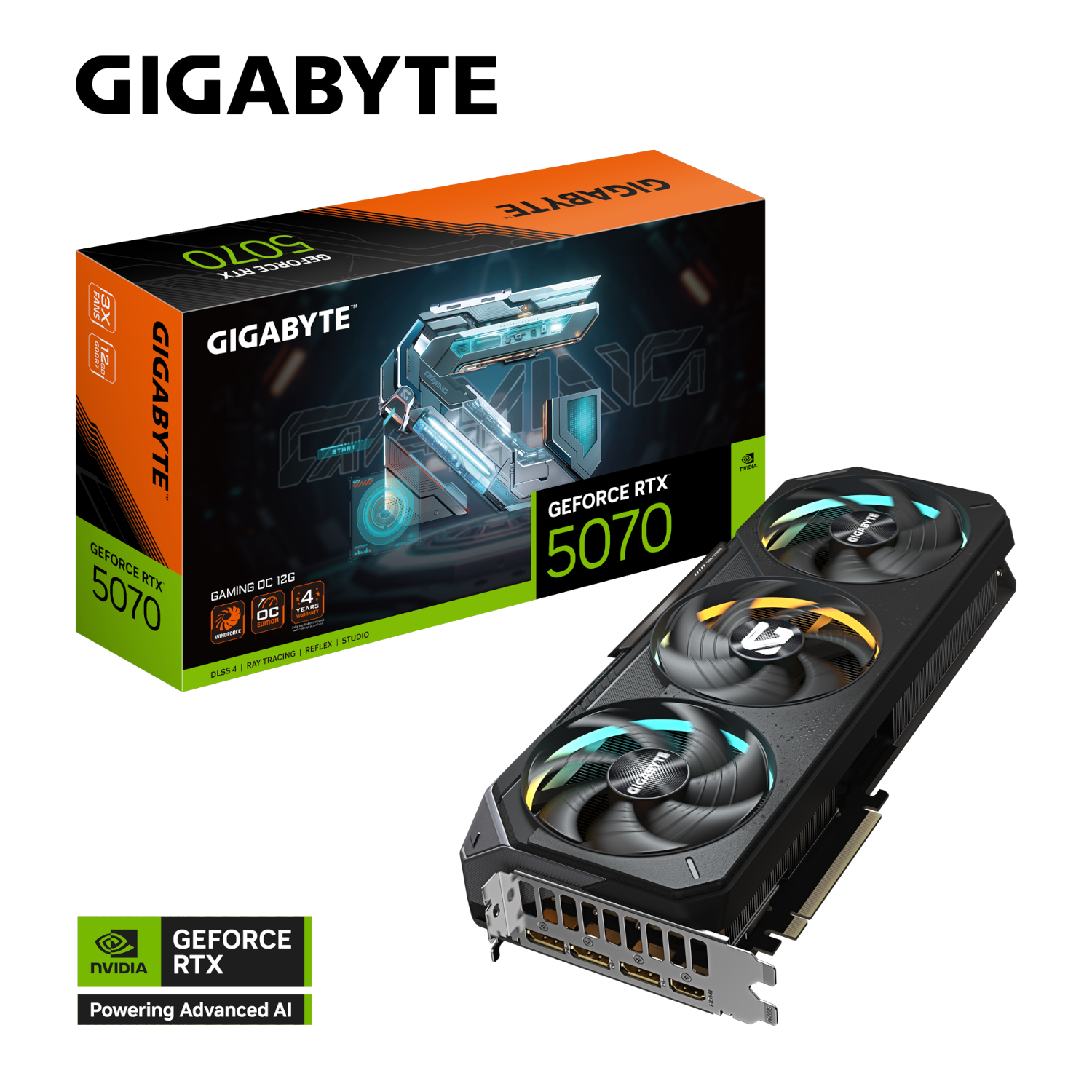 כרטיס מסך Gigabyte GeForce RTX 5070 12GB Gaming OC