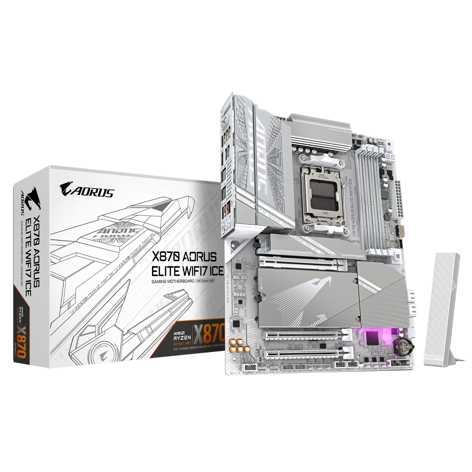 לוח אם GIGABYTE X870 AORUS ELITE X ICE X3D