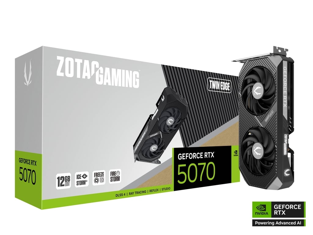 כרטיס מסך Zotac GeForce RTX 5070 12G Twin Edge