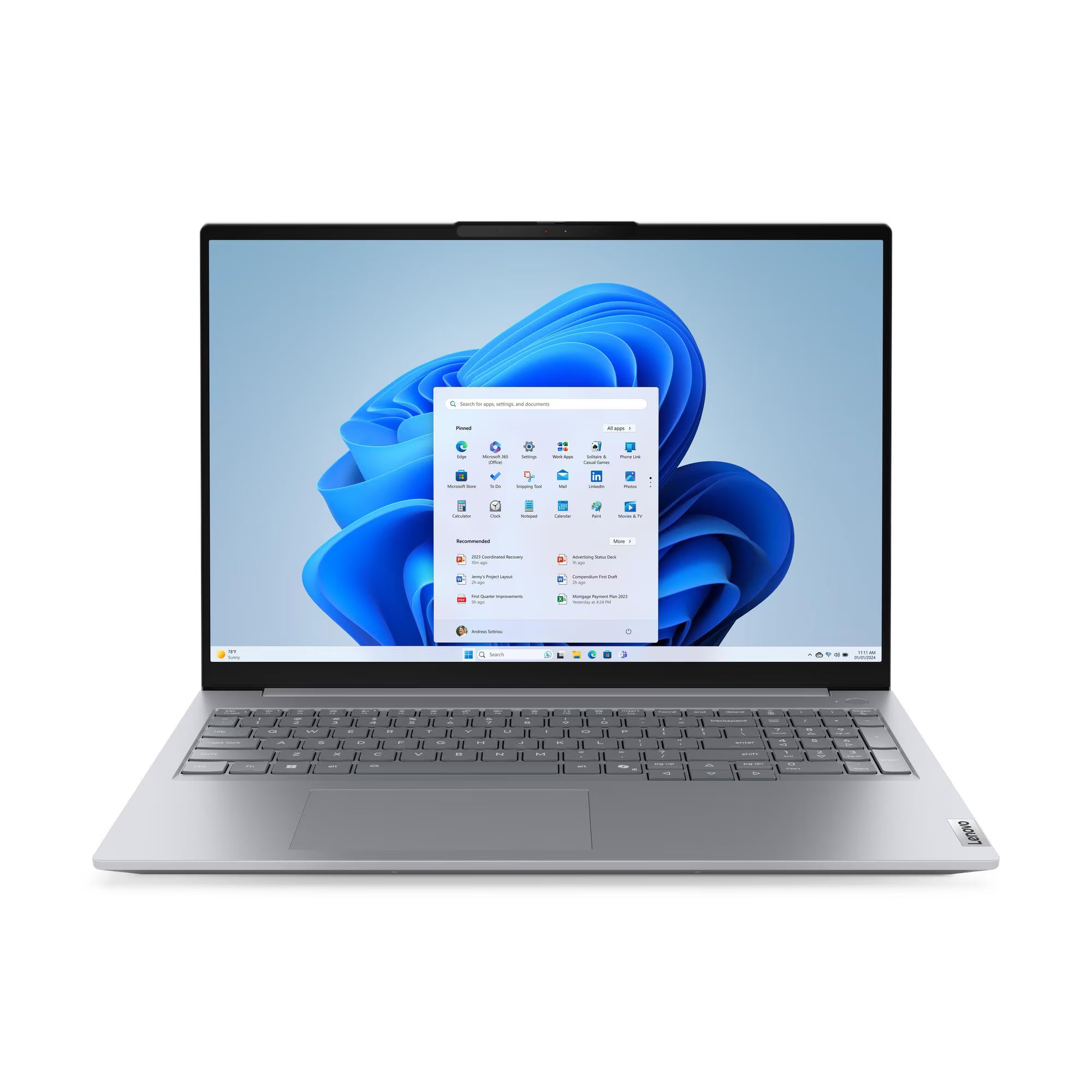 מחשב נייד Lenovo ThinkBook 16 G8 IAL Ultra 5-225U/16G/1TB/11P/3Y-OS