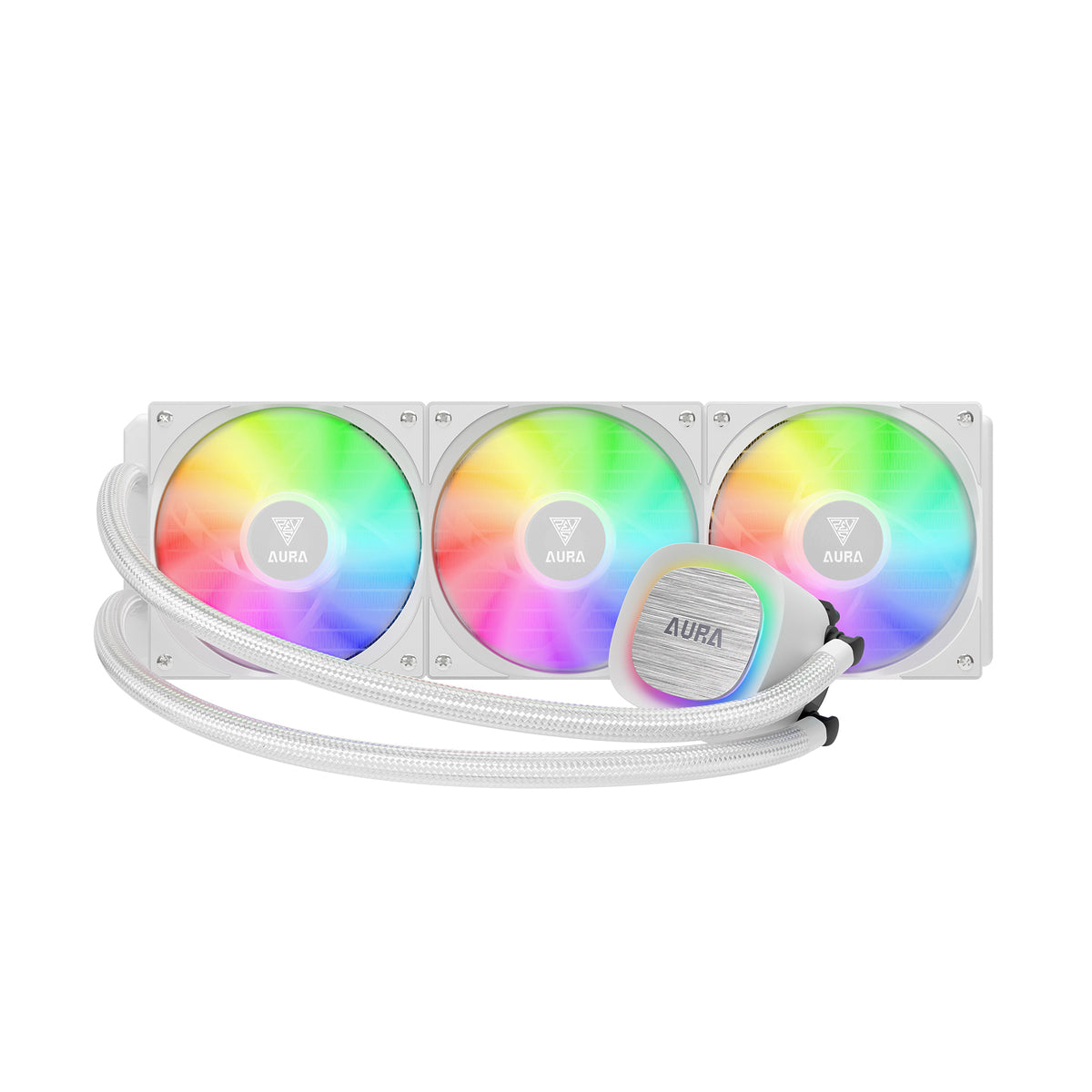 קירור נוזלי לבן Gamdias AURA GL360 V2 ARGB 360mm White