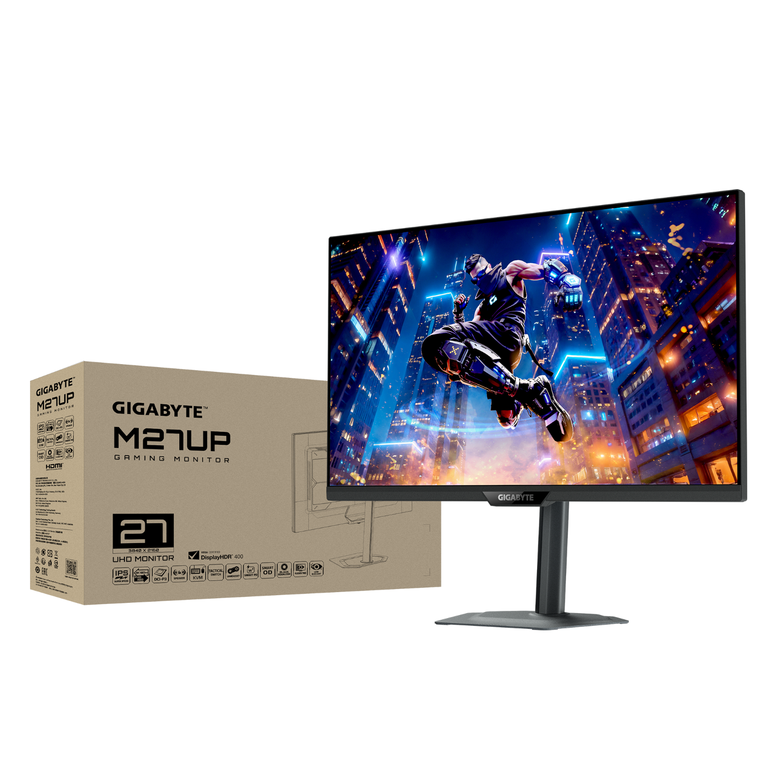 מסך גיימינג Gigabyte M27UP 27" SuperSpeed IPS 4K-UHD 160Hz 1ms