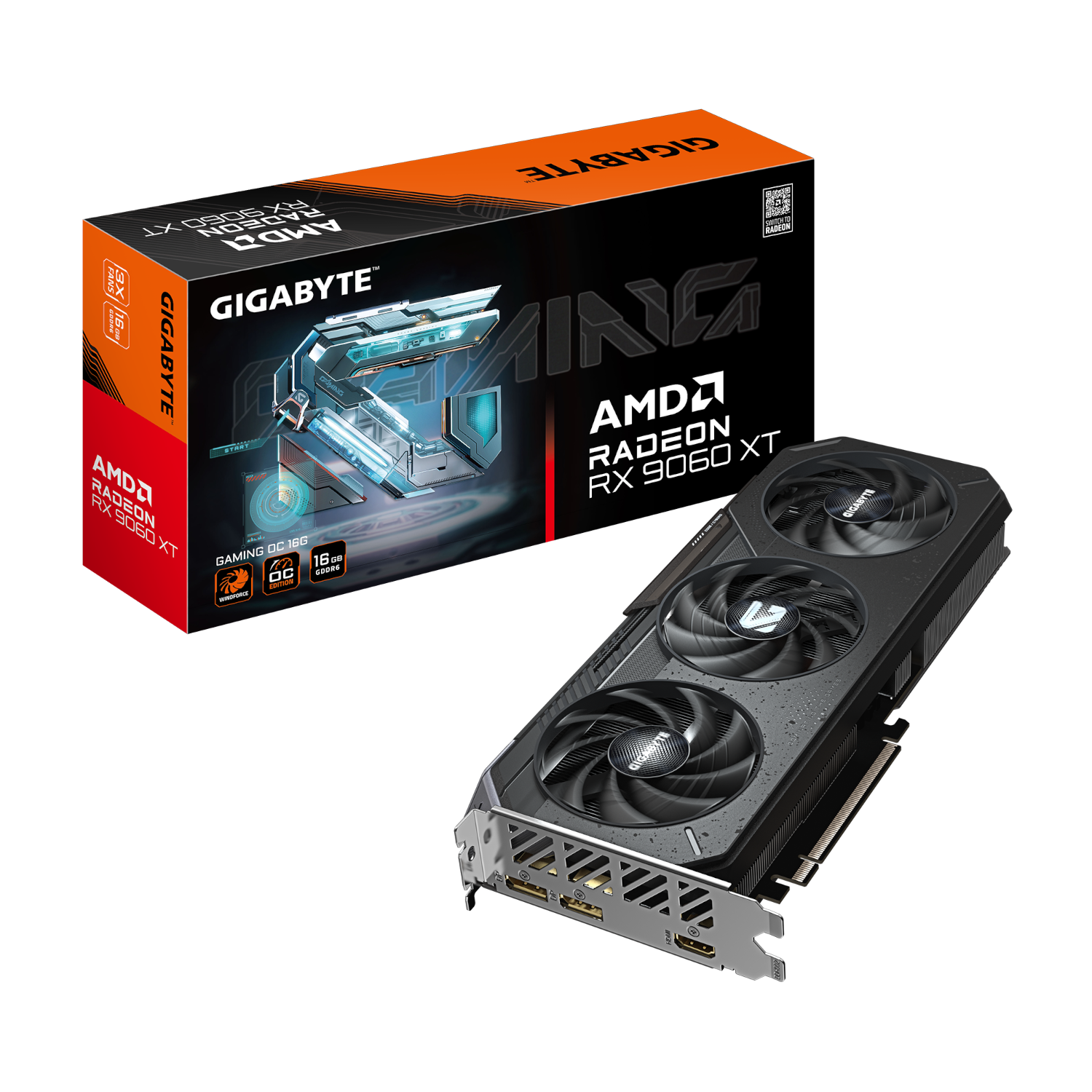 כרטיס מסך Gigabyte Radeon RX 9060 XT 16GB Gaming OC