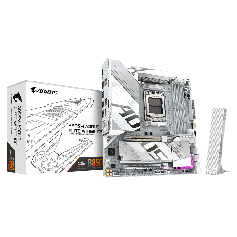 לוח אם Gigabyte B850M AORUS ELITE WIFI6E ICE