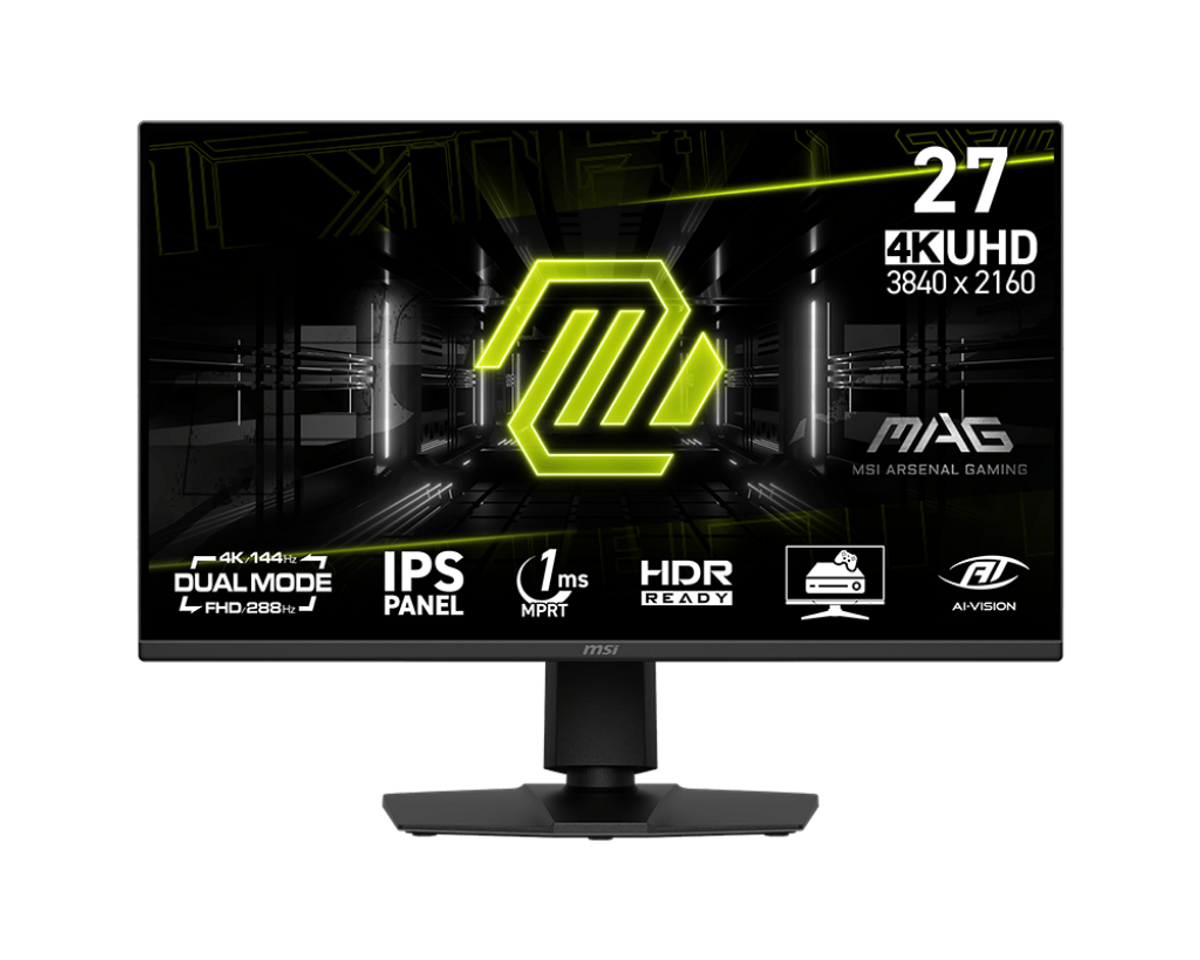מסך גיימינג MSI MAG 275UPD E14 27'' 4K-UHD 144Hz IPS 1MS 3Y-PU