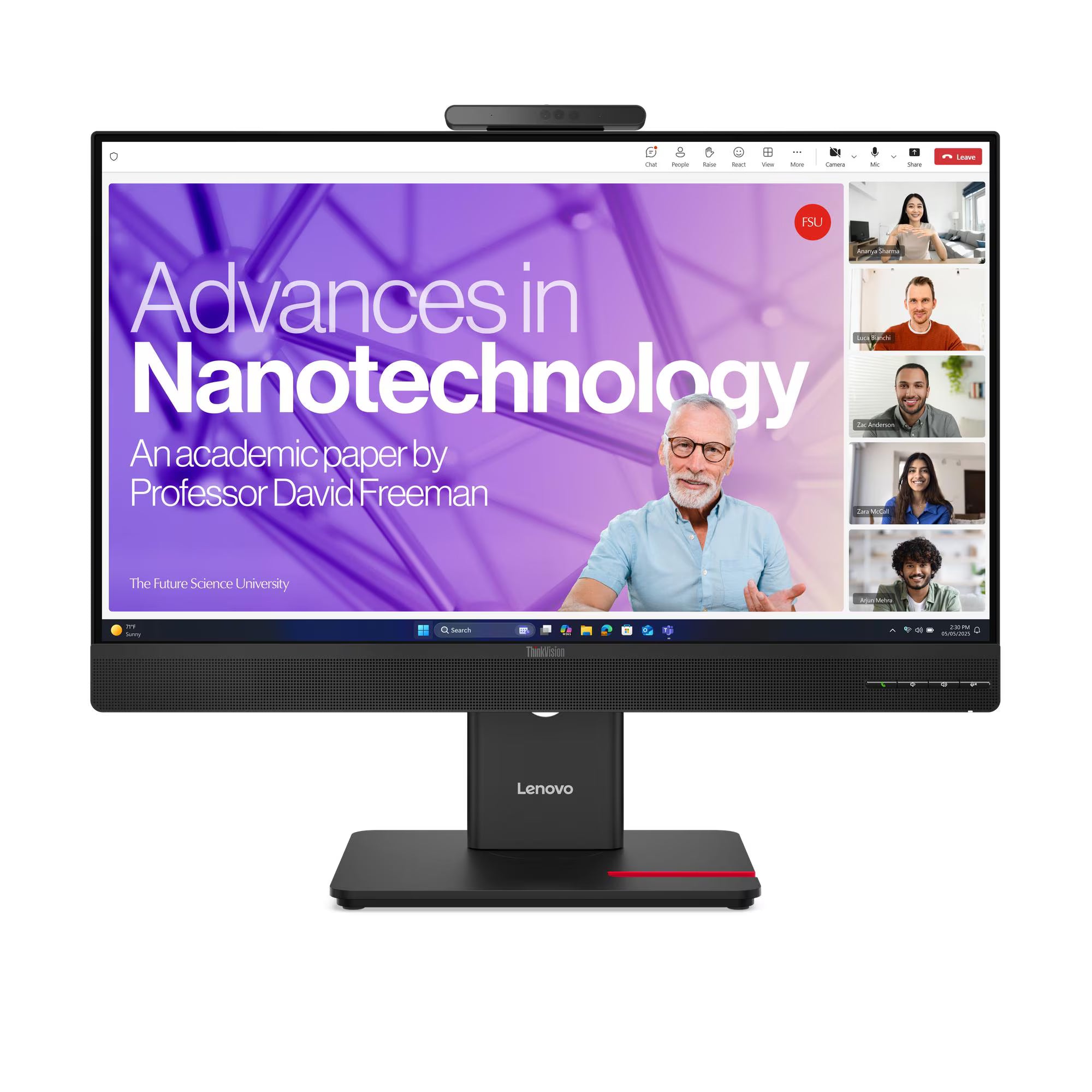 מסך Lenovo ThinkVision T24-4v 24'' FHD IPS Camera