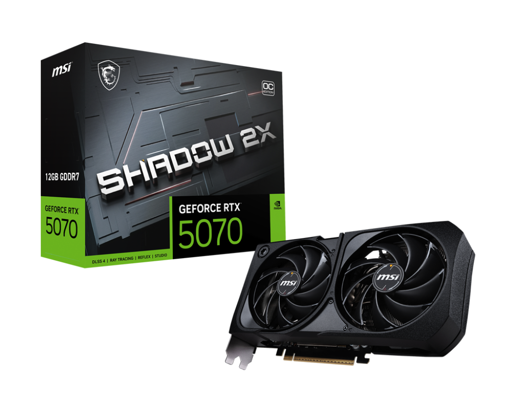 כרטיס מסך MSI GeForce RTX 5070 12G Shadow 2X OC