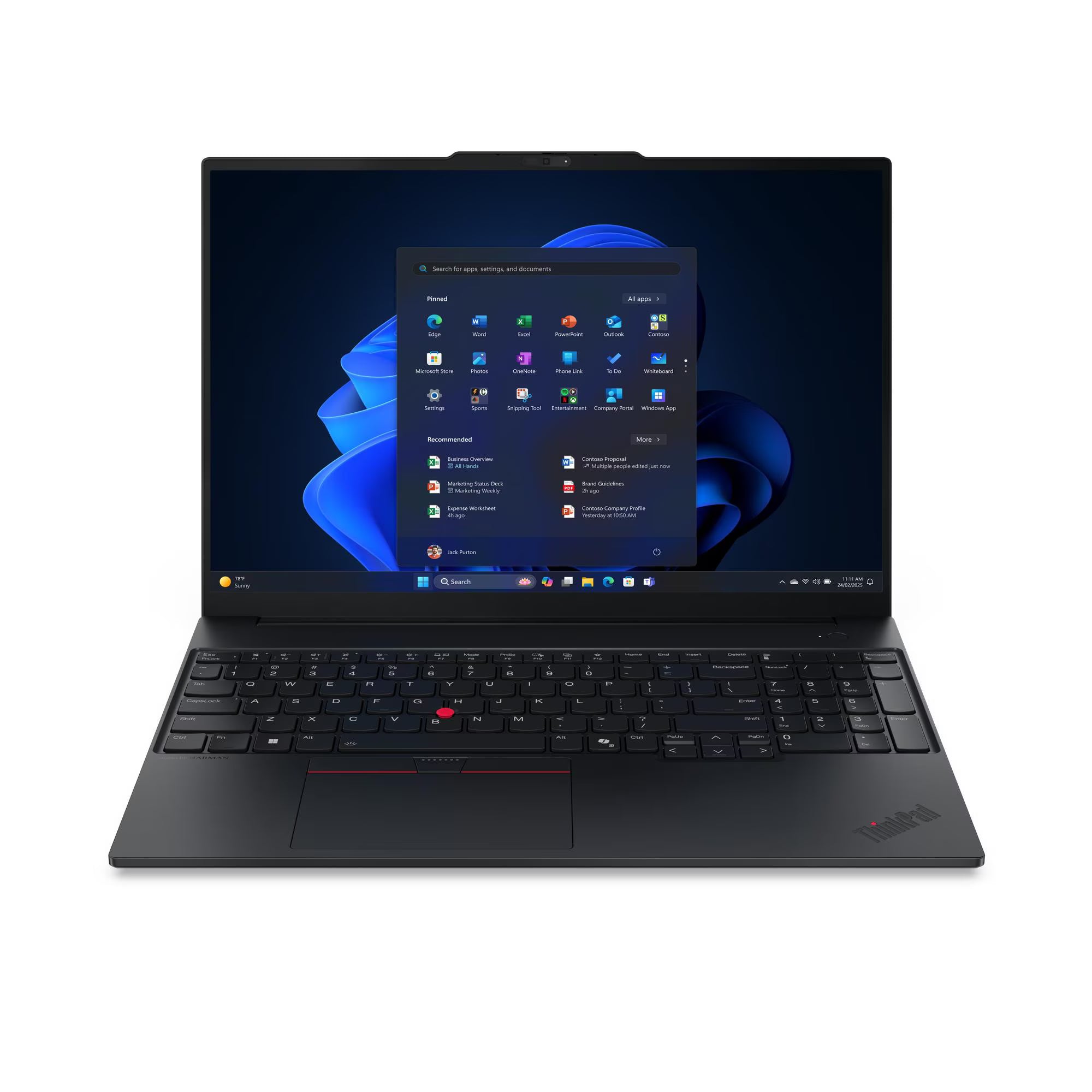 מחשב נייד Lenovo ThinkPad E16 G3 Ultra 7 255H/16G/1TB/11P/3Y-OS