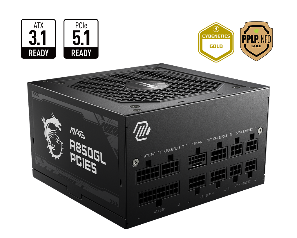 ספק כוח MSI MAG A850GL 850W Gold PCIE5