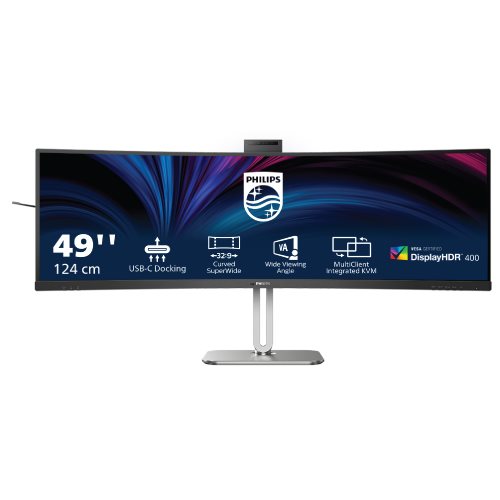 מסך קעור Philips 49B2U5900CH 49'' VA Dual 2K-WQHD Type-C Lan 3Y-OS