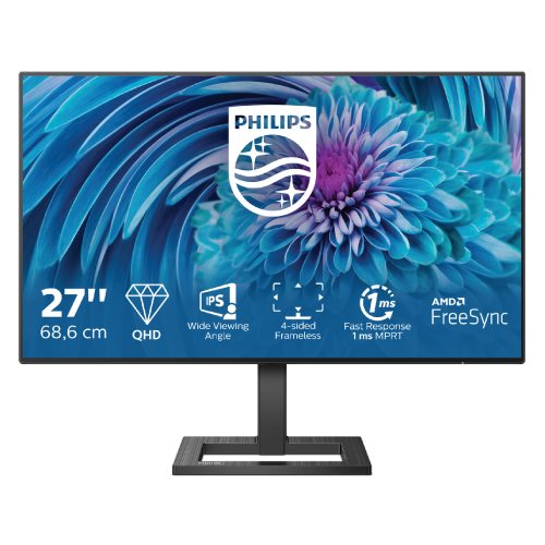 מסך Philips 275E2FAE 27'' IPS 2K-QHD 3Y-OS