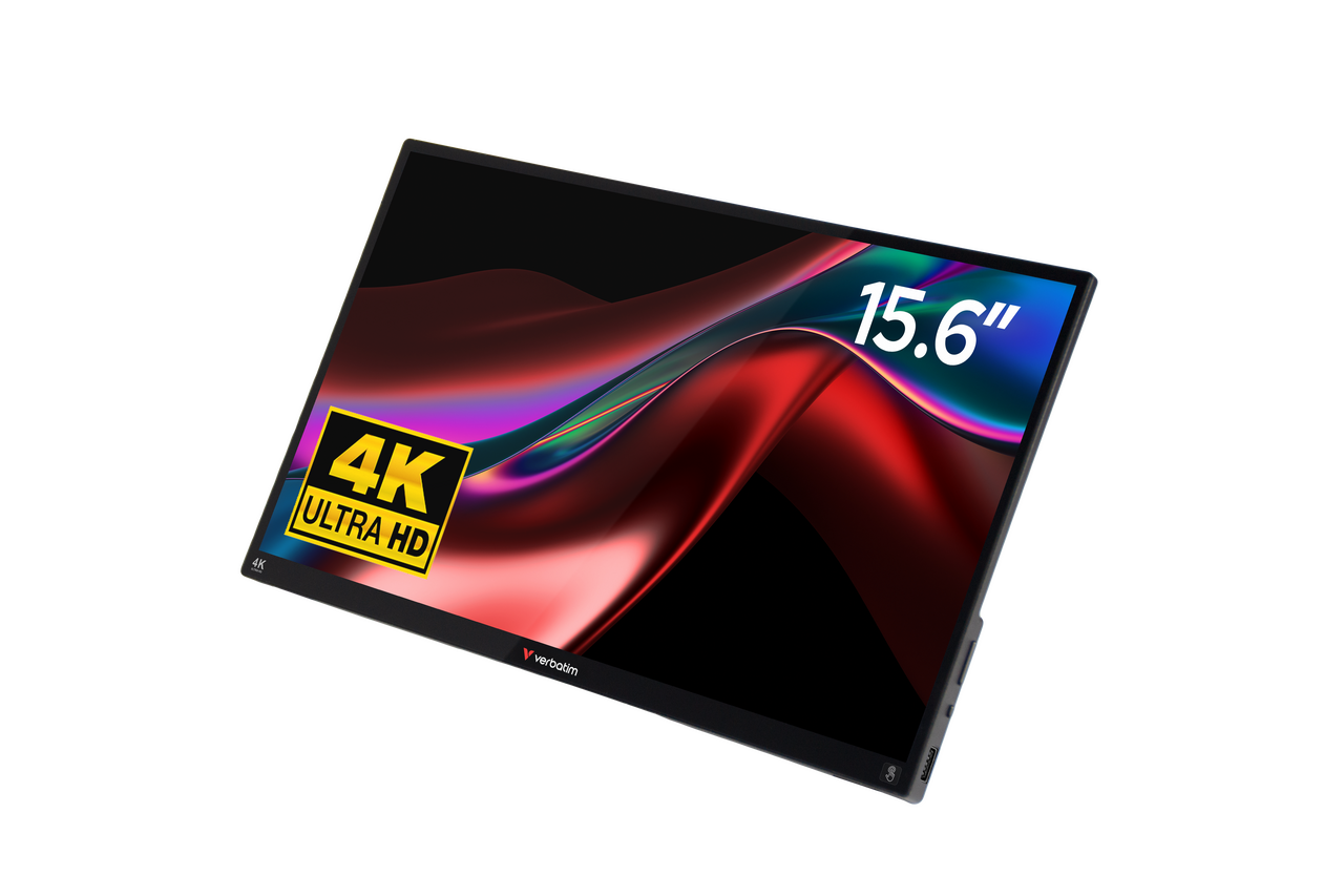 מסך נייד Verbatim Portable 15.6" IPS 4K-UHD Type-C HDMI Touch
