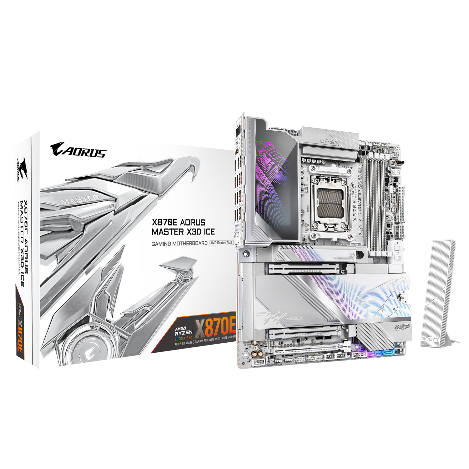 לוח אם GIGABYE X870E AORUS MASTER X3D ICE WIFI7