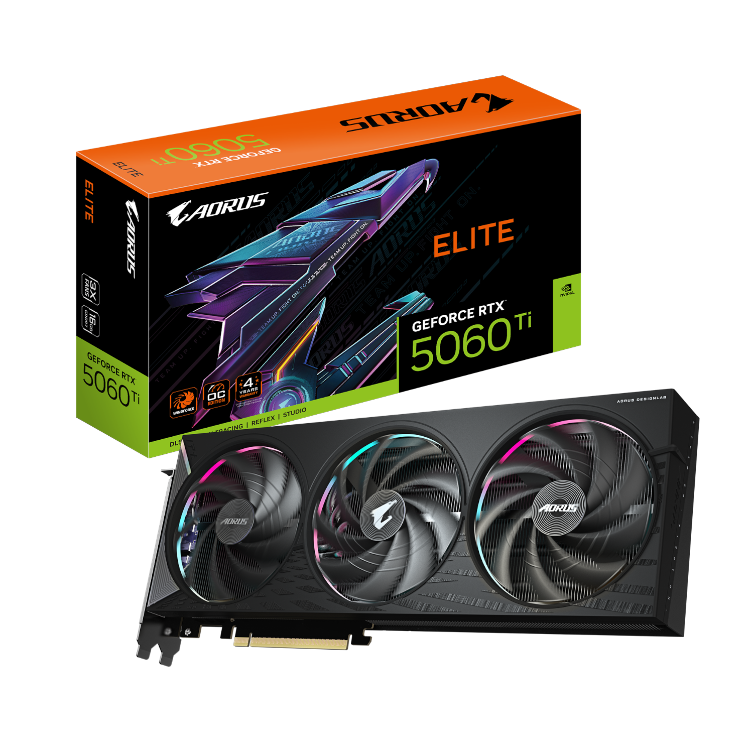 כרטיס מסך Gigabyte GeForce RTX 5060 Ti 16GB Aorus Master Elite