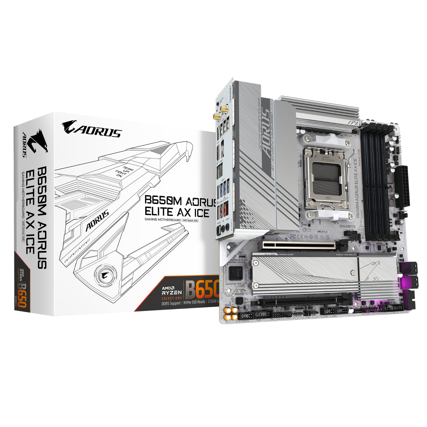 לוח אם Gigabyte B650M A ELITE AX ICE