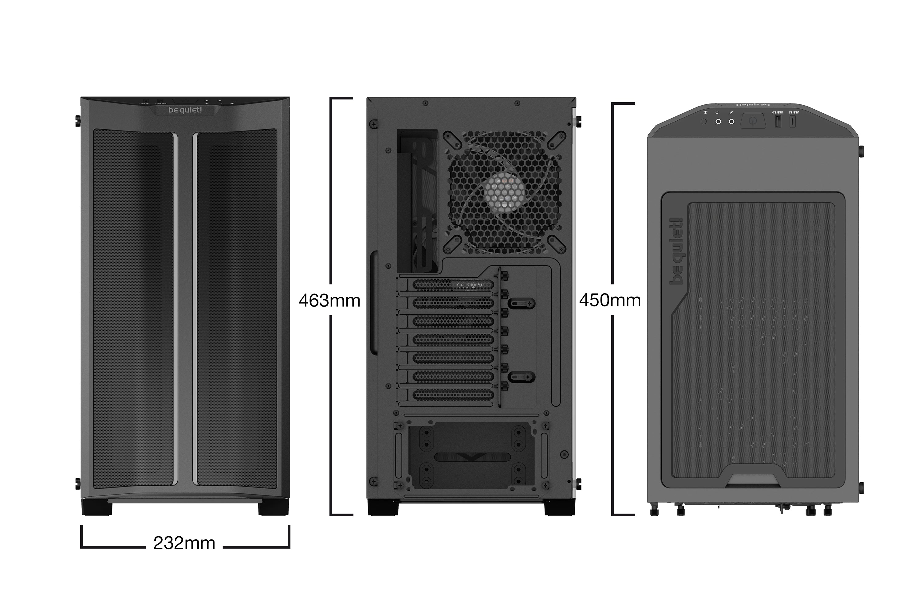 מארז be quiet! PURE BASE 500DX ARGB Black