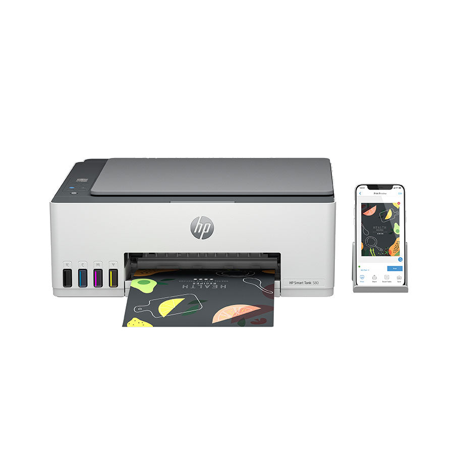 מדפסת הזרקת דיו HP Smart Tank 580 AIO