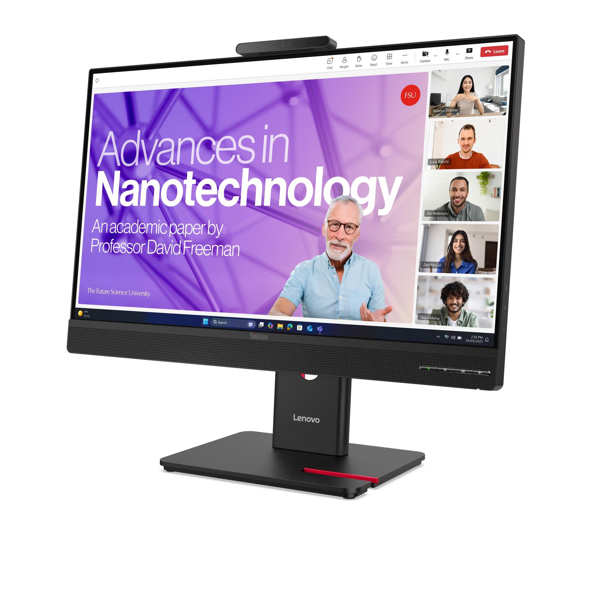 מסך Lenovo ThinkVision T24-4v 24'' FHD IPS Camera
