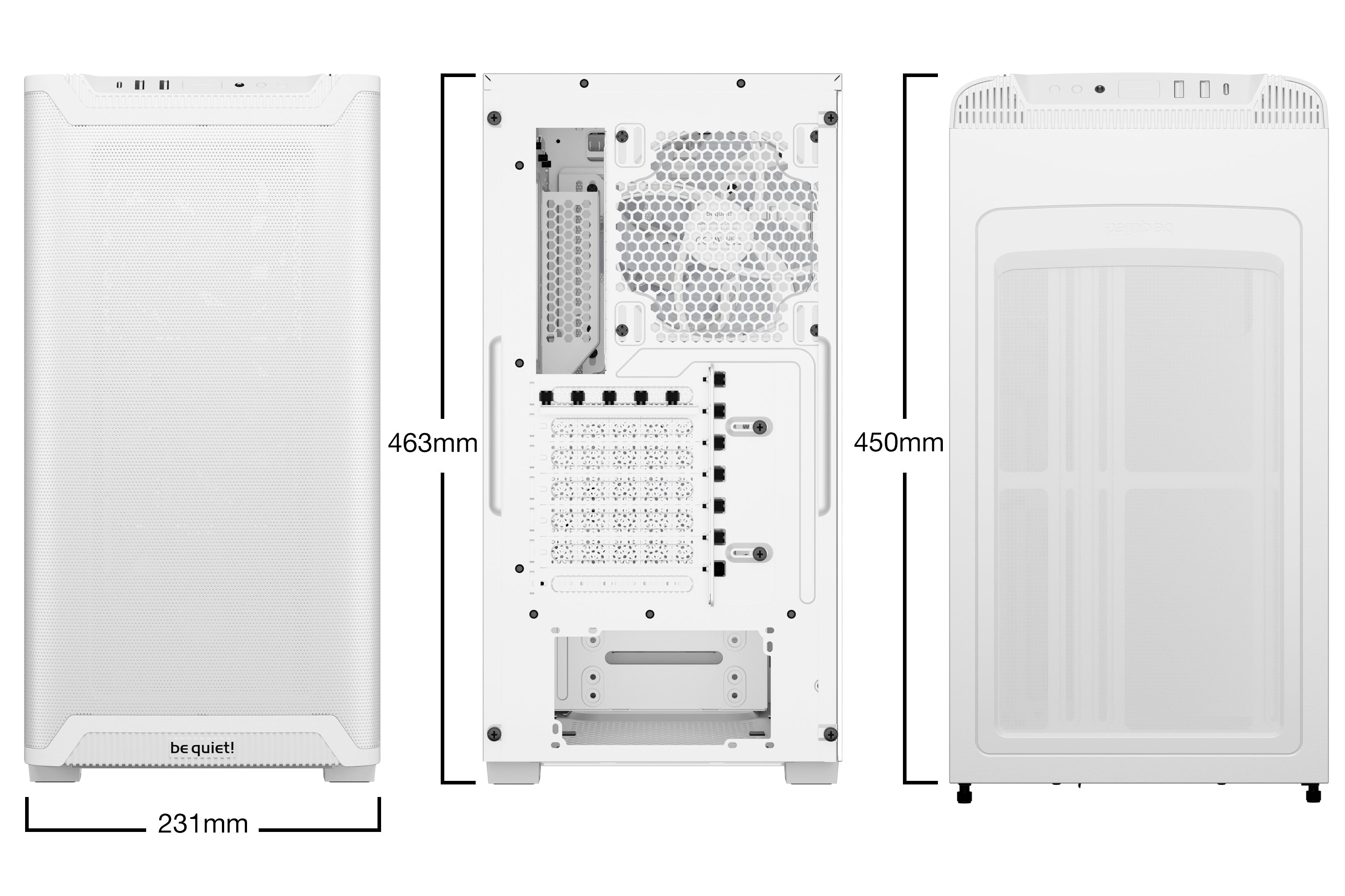 מארז לבן be quiet! PURE BASE 501 LX ARGB White