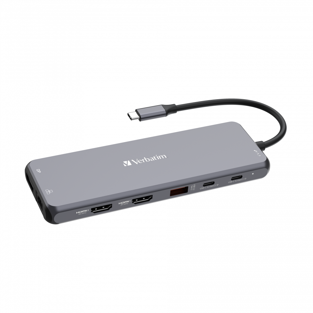 תחנת עגינה Verbatim CMH-13 PD USB DP HDMI Lan