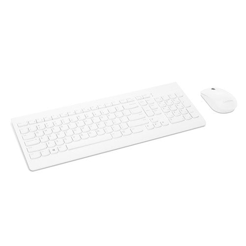 סט מקלדת ועכבר אלחוטי לבן Lenovo 510 White