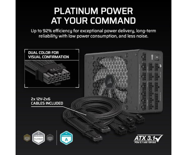 ספק כוח Corsair HX1200i 1200W Platinum Fully modular