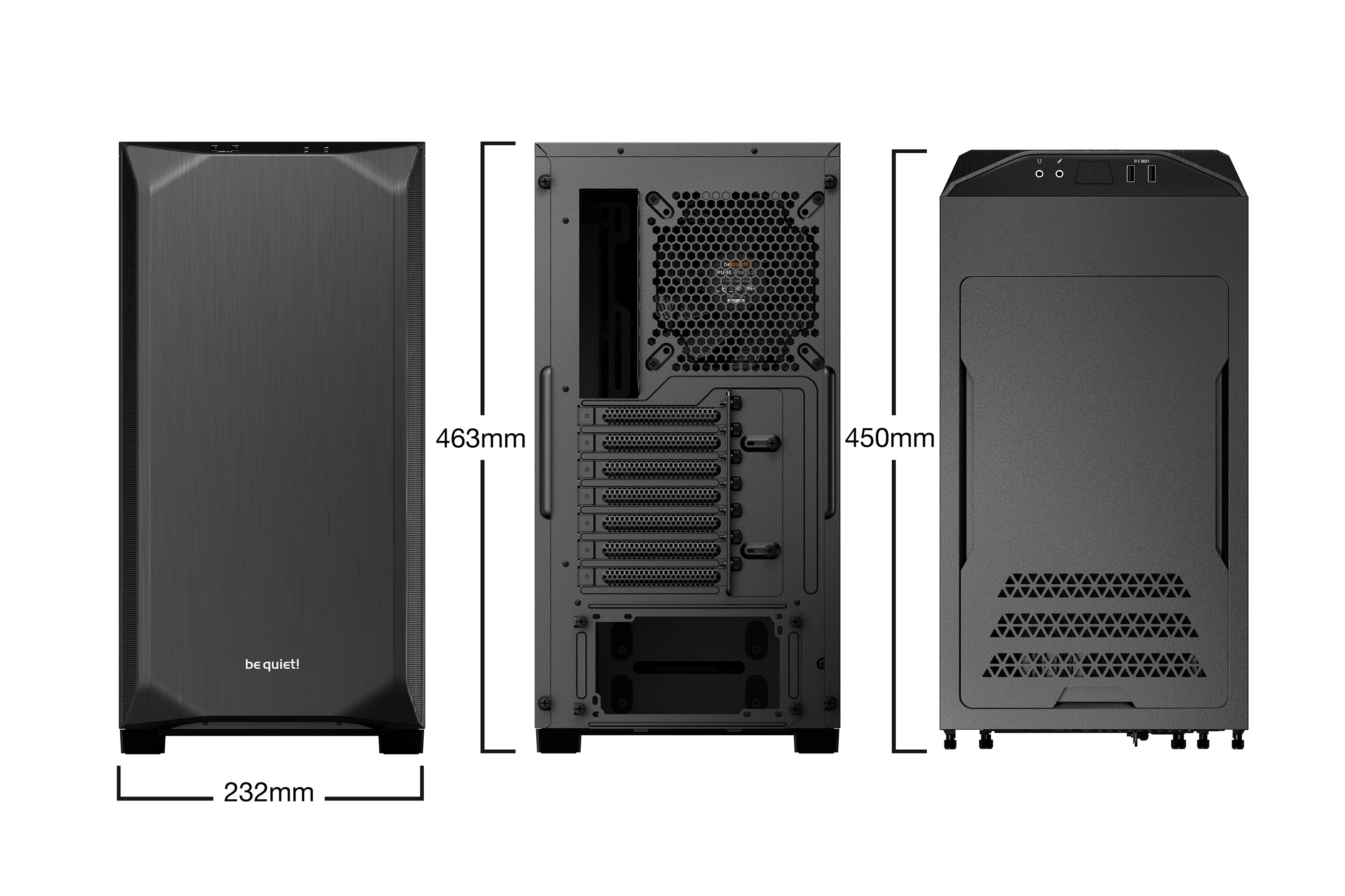 מארז be quiet! PURE BASE 500 Window Black