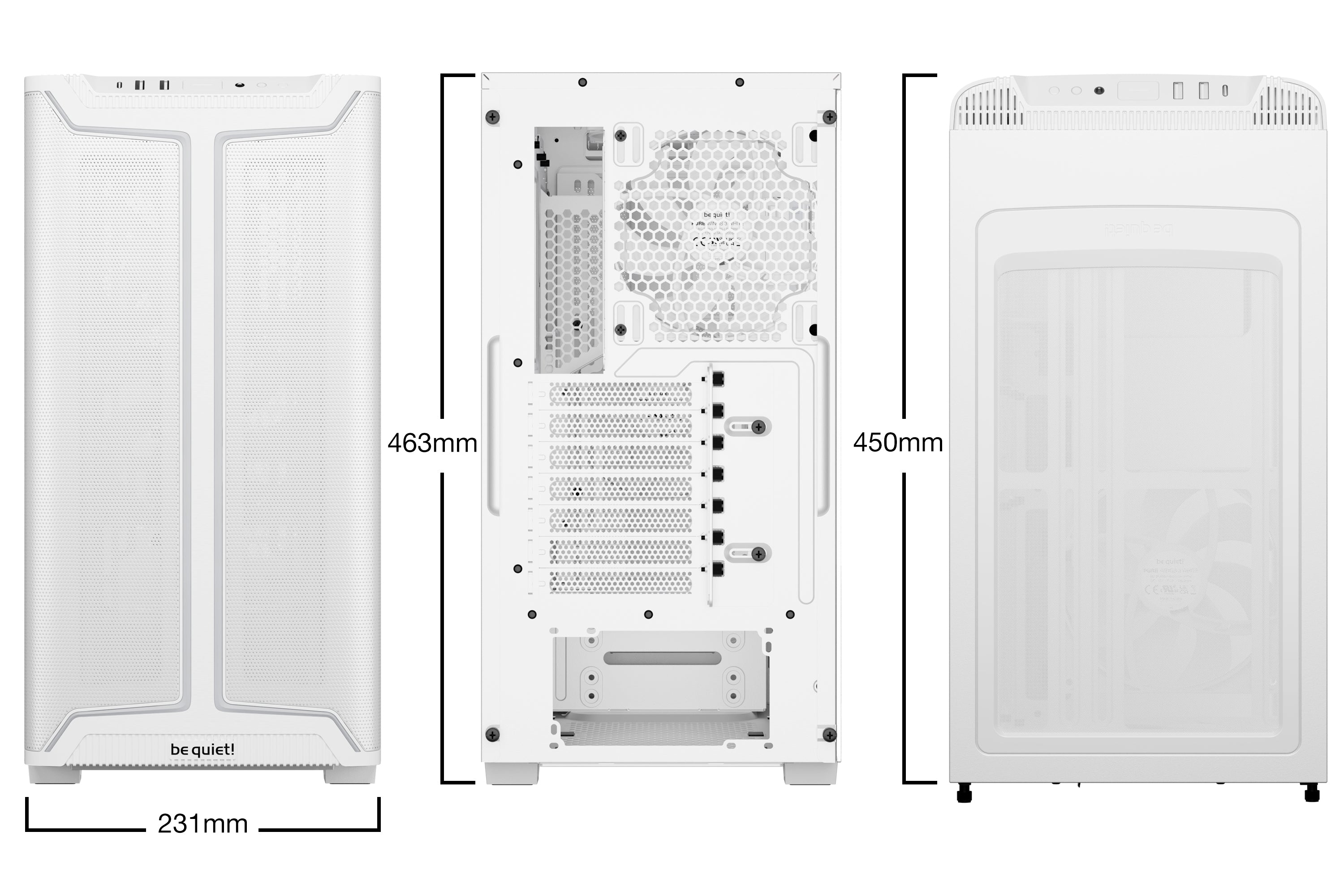מארז לבן be quiet! PURE BASE 501 DX ARGB White