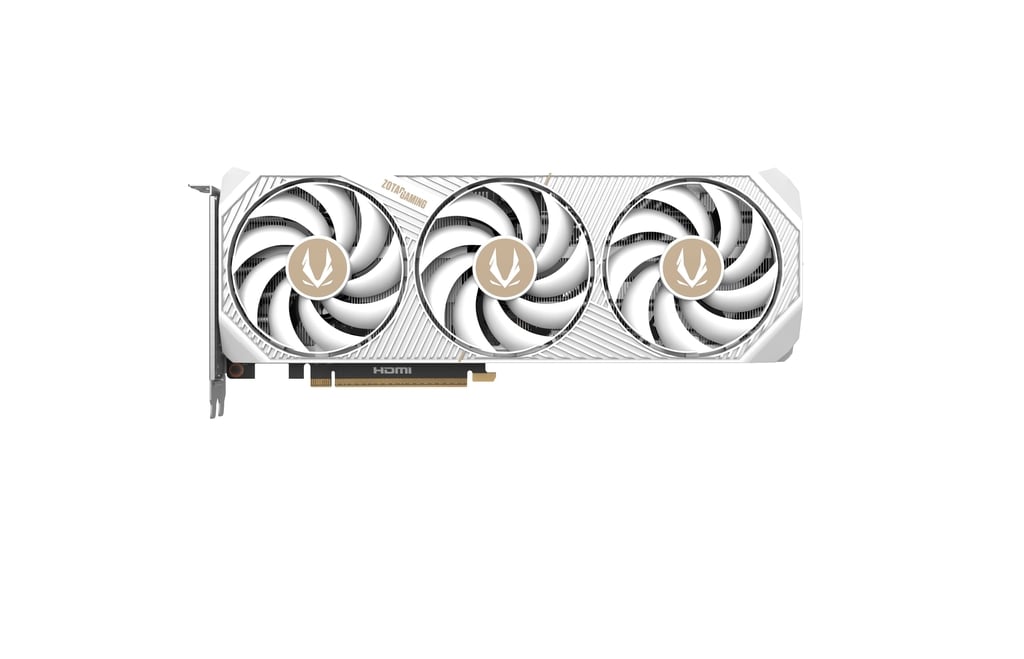 כרטיס מסך לבן Zotac GeForce RTX 5070 12G AMP White Edition