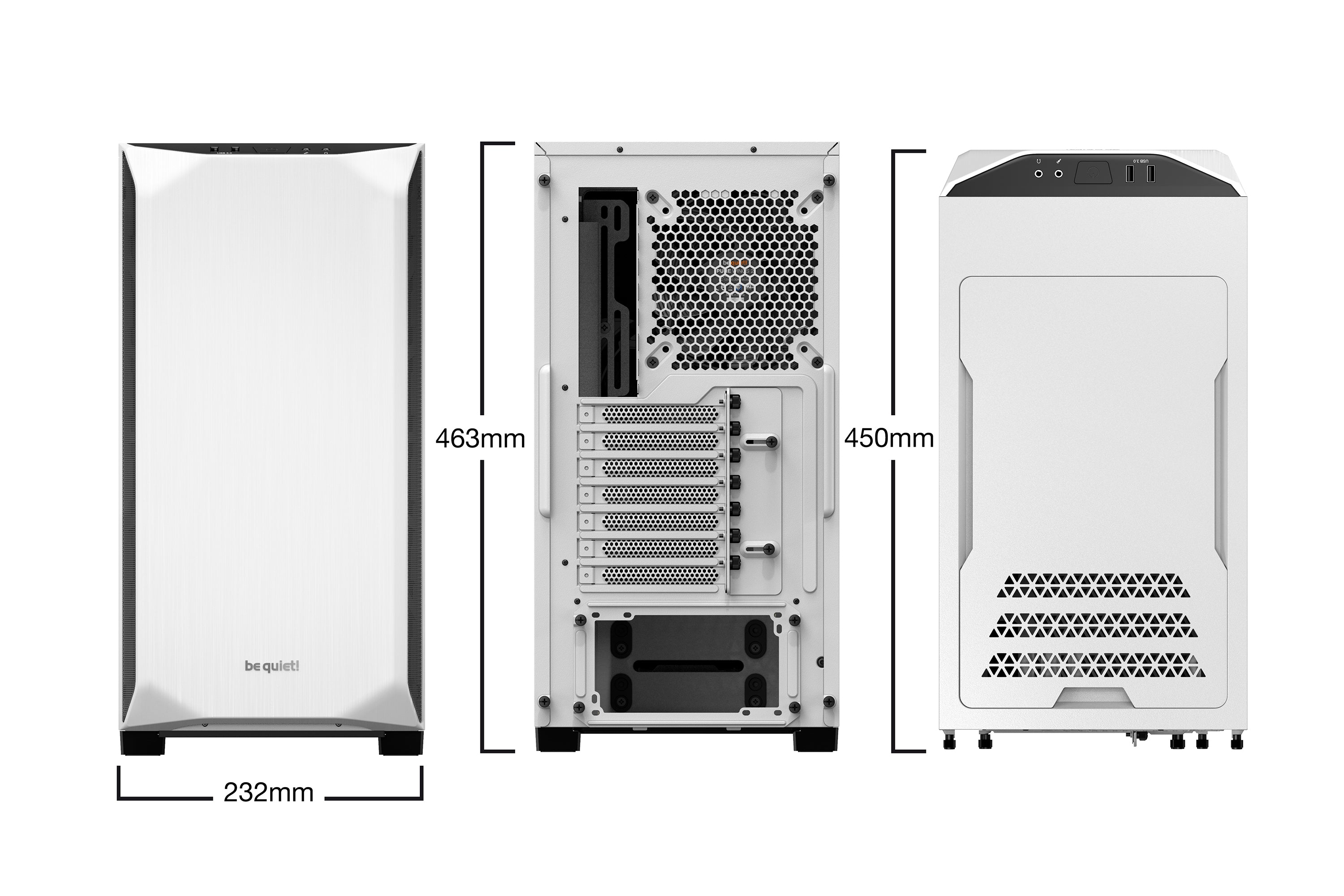 מארז לבן be quiet! PURE BASE 500 White