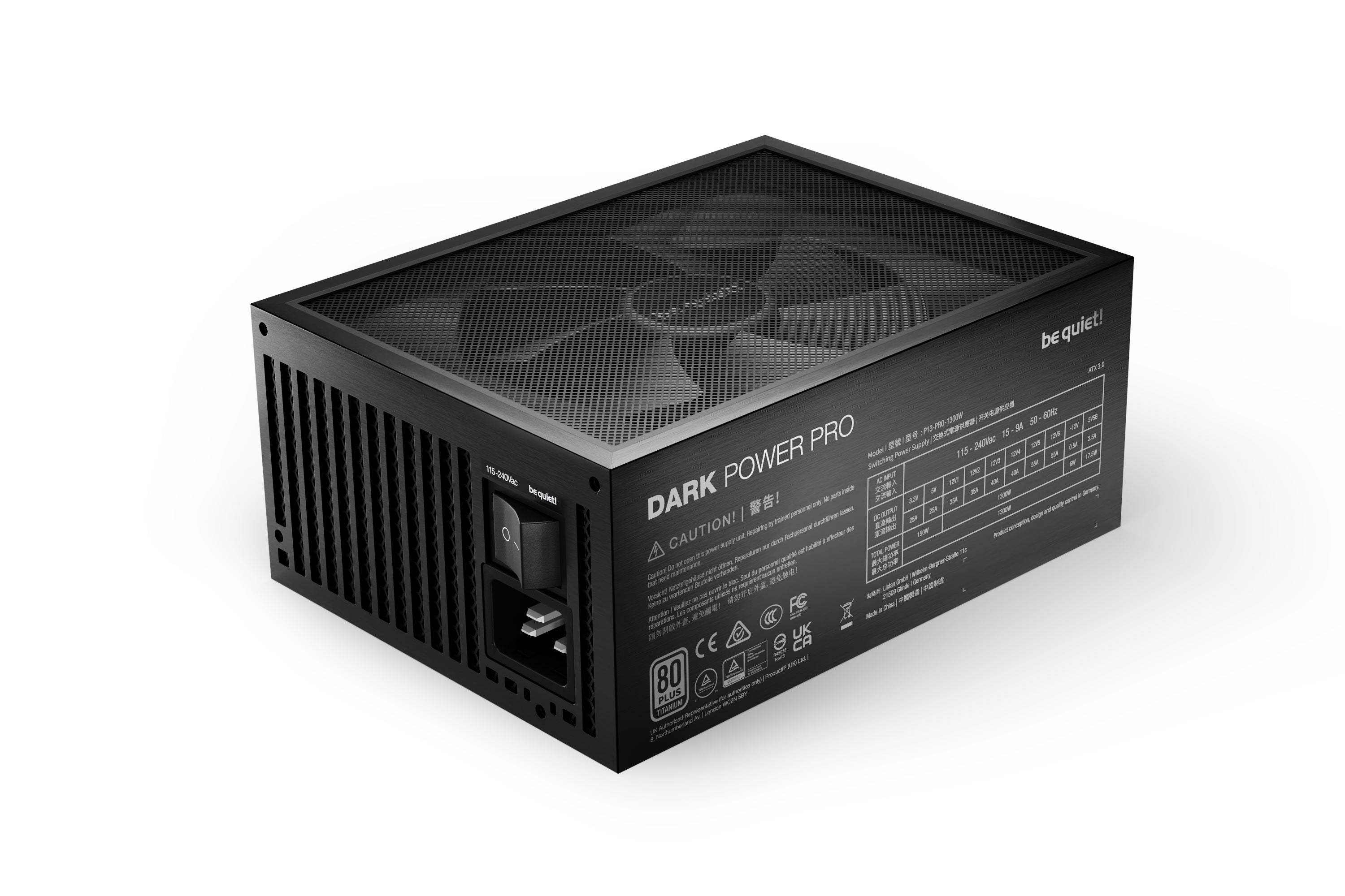 ספק כוח be quiet! DARK POWER PRO 13 1300W 80+ Titanium