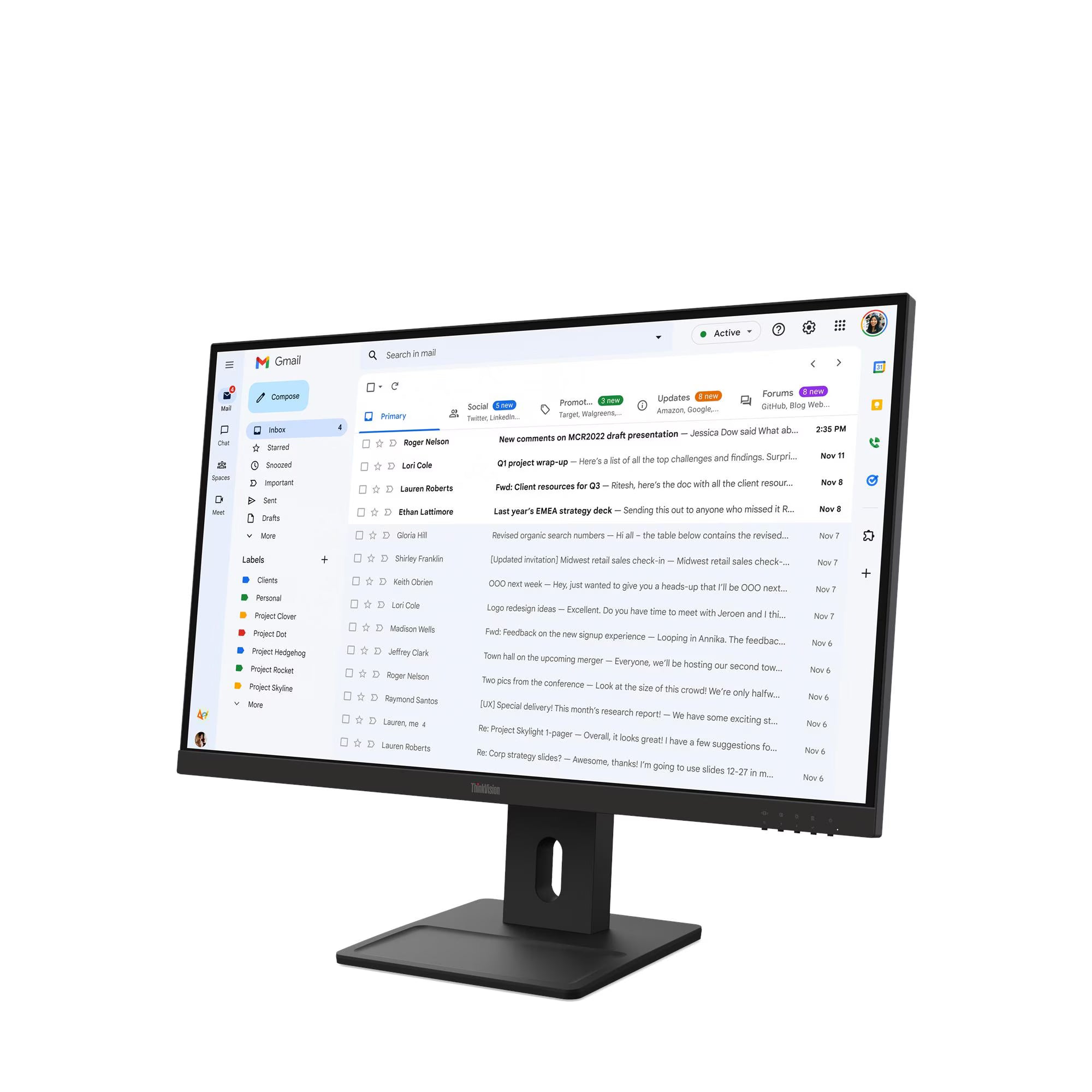 מסך Lenovo ThinkVision E27-40 27'' FHD IPS