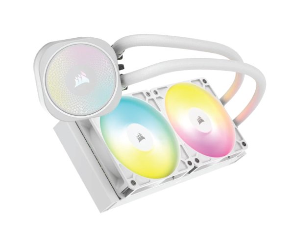 קירור נוזלי לבן Corsair iCUE NAUTILUS 240 RS RGB White 240mm AIO