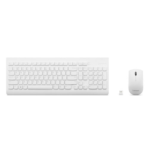 סט מקלדת ועכבר אלחוטי לבן Lenovo 510 White