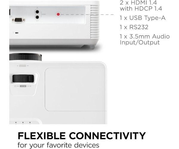 מקרן ViewSonic PX704HD Lamp 4,000 Lumens FHD 2XHDMI Speakers