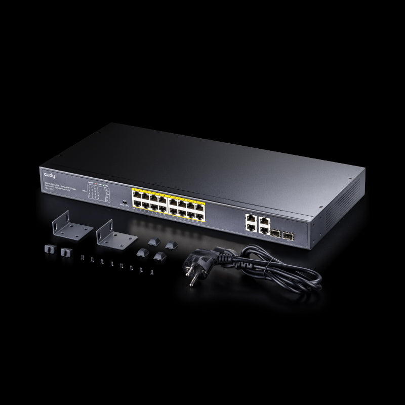 מתג Cudy 16-Port POE Gigabit 200W