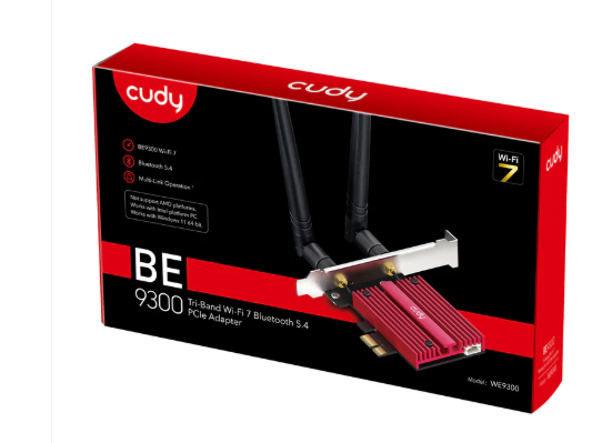 כרטיס רשת אלחוטי Cudy BE9300 Wi-Fi 7 PCI-e