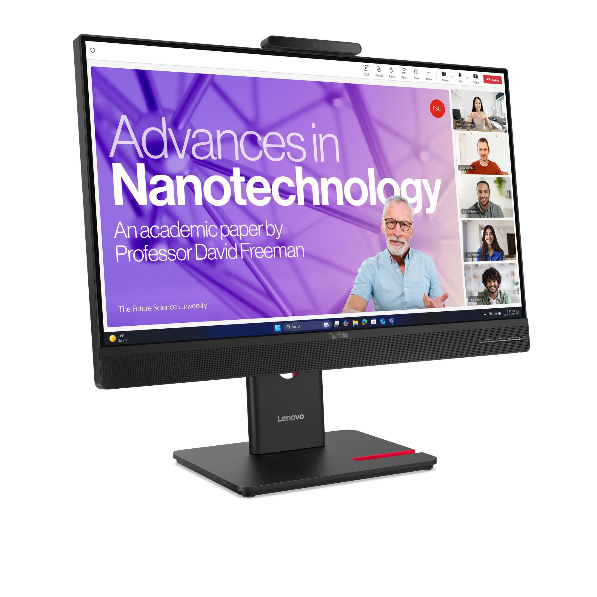 מסך Lenovo ThinkVision T24-4v 24'' FHD IPS Camera