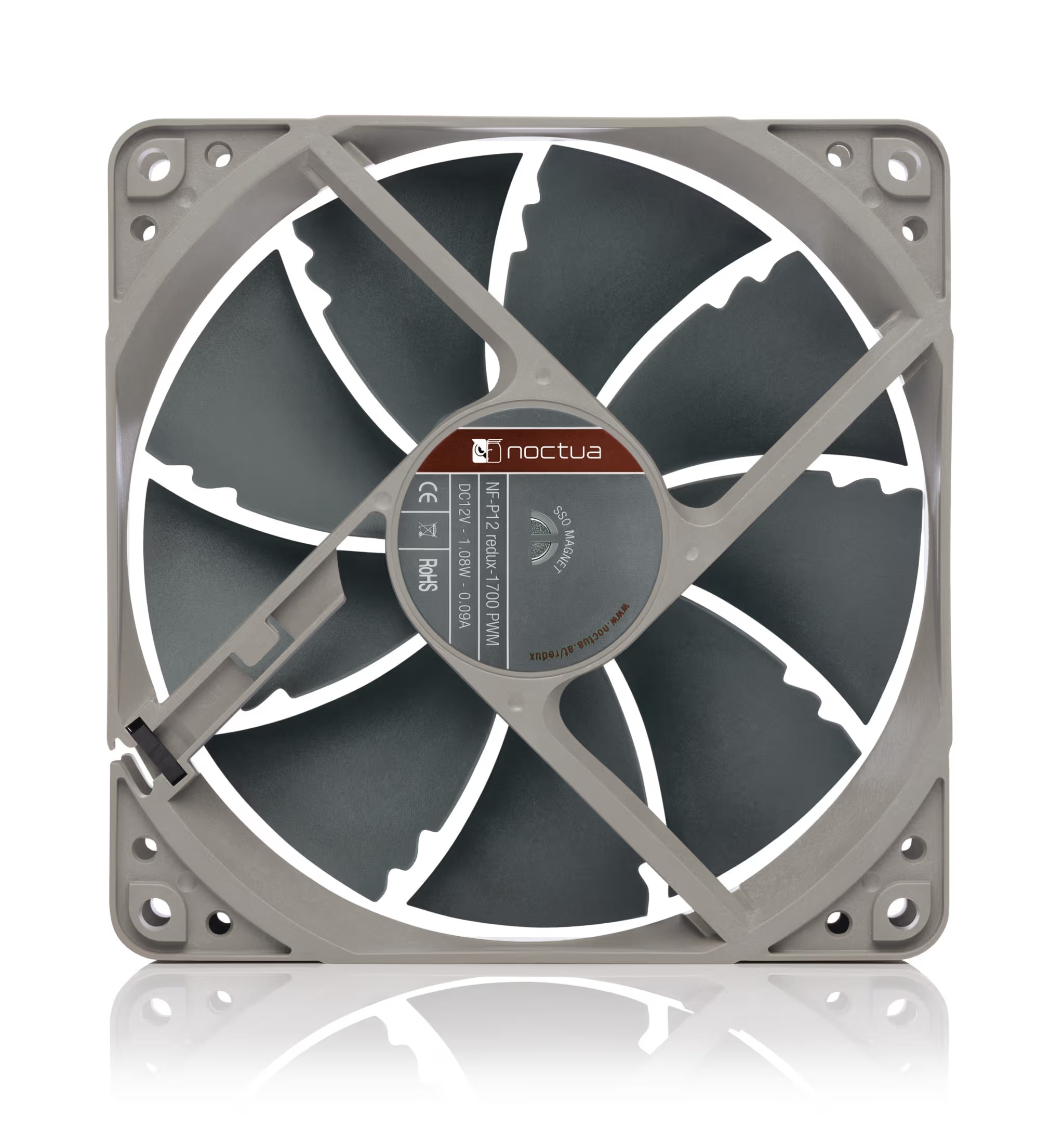 מאוורר למארז Noctua NF-P12 REDUX 12cm 1700RPM PWM
