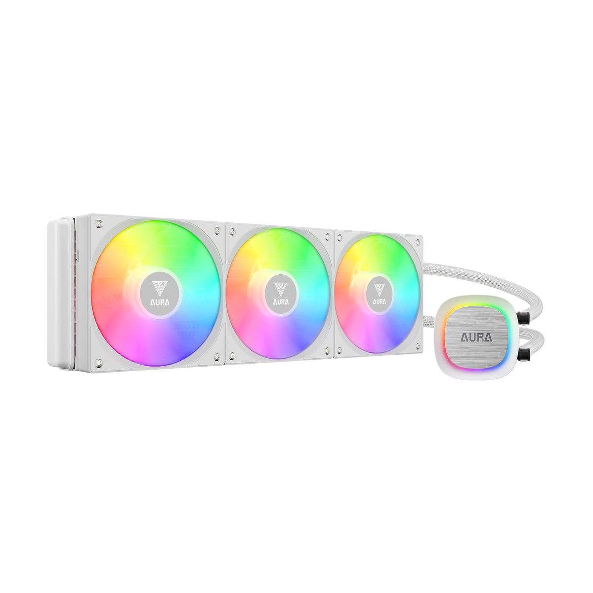 קירור נוזלי לבן Gamdias AURA GL360 V2 ARGB 360mm White