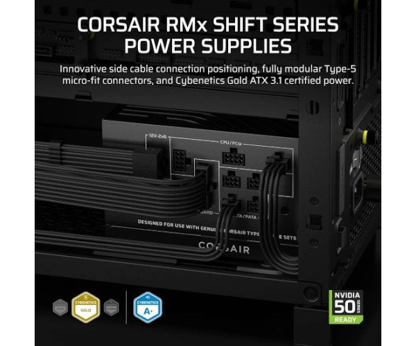 ספק כוח Corsair RM850x SHIFT 850W Gold Fully modular